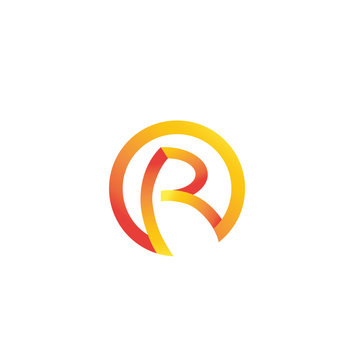 Abstract vector logo letter R 