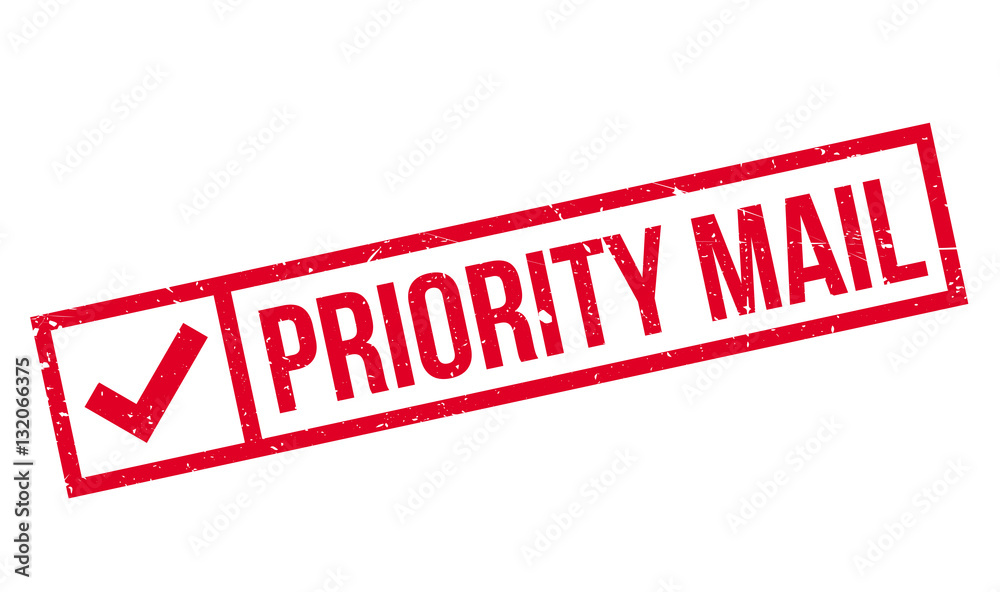 Priority Mail rubber stamp