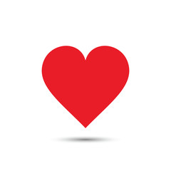 Poster - Heart icon, vector red simple illustration.