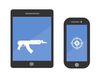 Sticker - Arme : écrans tablette et mobile