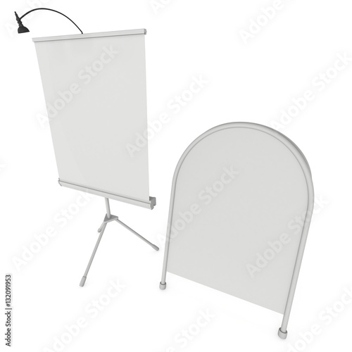 Blank Roll Up Expo Banner Stand And Sandwich Board Trade Show