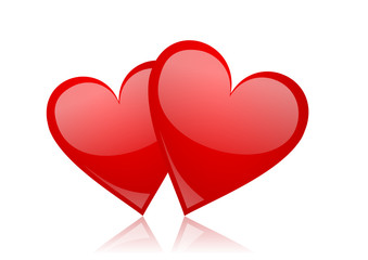 Poster - Valentines vector greeting card with heart - abstract background in eps 10.