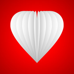 Poster - Valentines vector greeting card with heart - abstract background in eps 10.