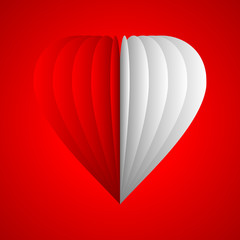 Poster - Valentines vector greeting card with heart - abstract background in eps 10.