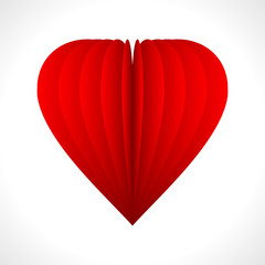 Poster - Valentines vector greeting card with heart - abstract background in eps 10.