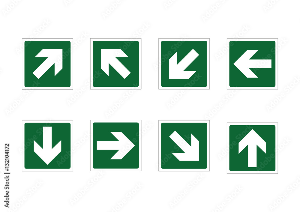 Image vectorielle Stock Flèche direction sortie | Adobe Stock