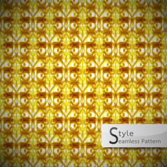 gold mesh row vintage geometric seamless pattern vector illustra