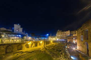 Wall Mural - night view of the Roman Forum