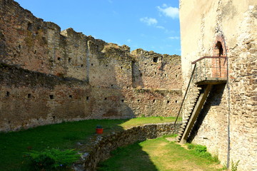 Medieval fortified saxon church in Calnic, Transylvania, Romania.