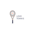 © evgenymolodtsov - Sports logo with a tennis racket. Tennis vector logo
