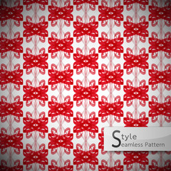 bow ribbon red mesh vintage geometric seamless pattern vector il