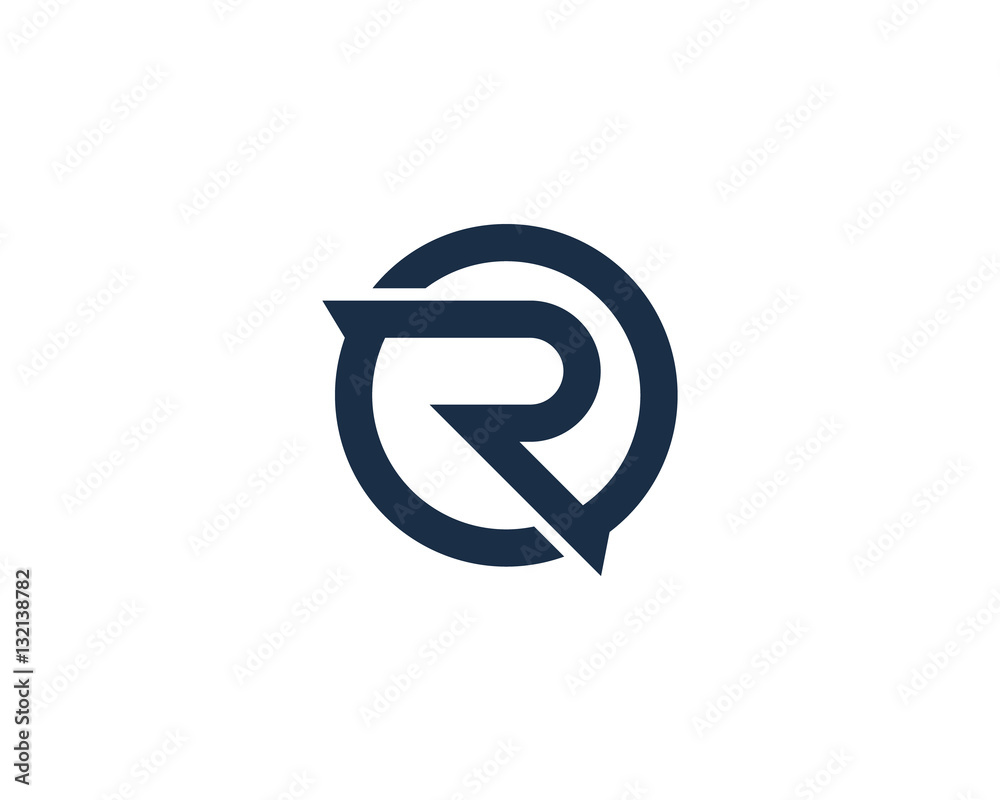 Letter R Circle Logo Design Element - obrazy, fototapety, plakaty 