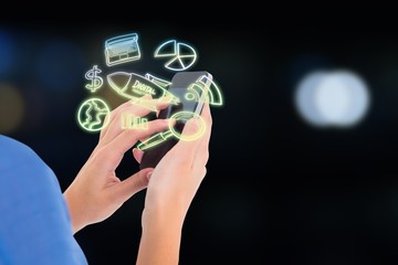 Poster - Composite image of digital marketing doodle 3d