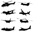 aviones y helicópteros de transporte