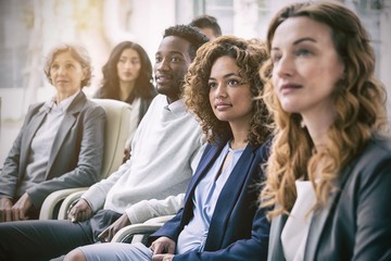 focused business people during meeting