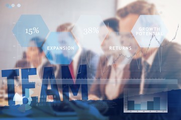 Poster - Composite image of business interface