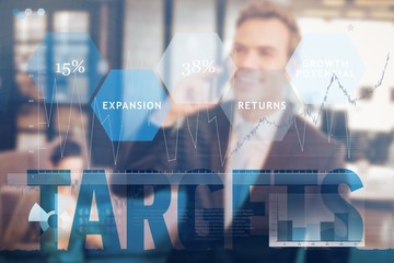 Poster - Composite image of business interface