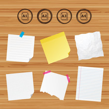 Paper Size Standard Icons. Document Symbol.