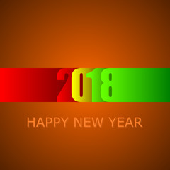 Wall Mural - Happy new year 2018 vector background.