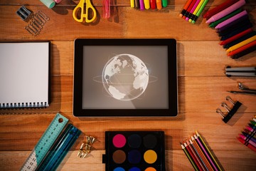 Poster - Composite image of global technology background