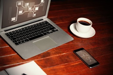 Fototapete - Composite image of technology interface 
