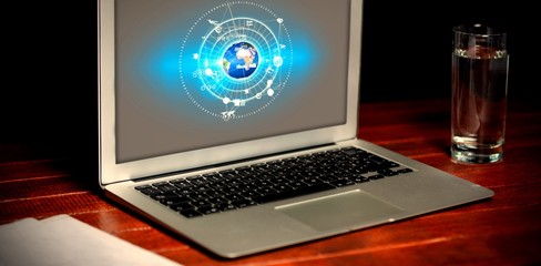 Poster - Composite image of global technology background