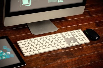 Poster - Composite image of technology interface 