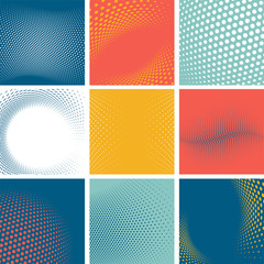 Poster - Set of dotted abstract forms