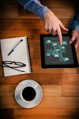 Poster - Composite image of technology interface 