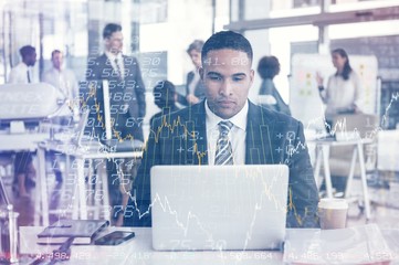 Poster - Composite image of stocks and shares