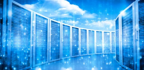 Poster - Server room in blue