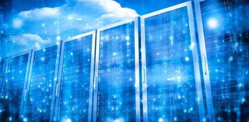 Poster - Server room in blue