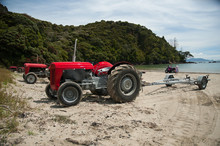 Massey Ferguson Boat Tractors On The Beach