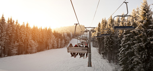 Canvas Print - Ski-lift