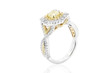 anillo argolla con diamantes amarillos y blancos joyería con rubíes y zafiros amarillos