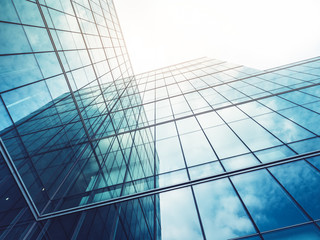 Aufkleber - Architecture details Modern Building Glass facade Business background