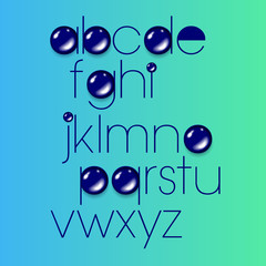 Aufkleber - letter font alphabet vector text design sign