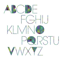 Aufkleber - letter font alphabet vector text design sign