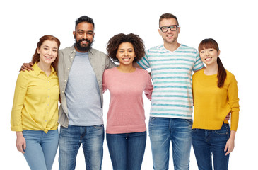 Wall Mural - international group of happy smiling people