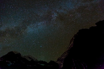 Wall Mural - High Altitude Mountain Ridge view at Night