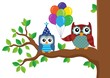 Party owls theme image 5