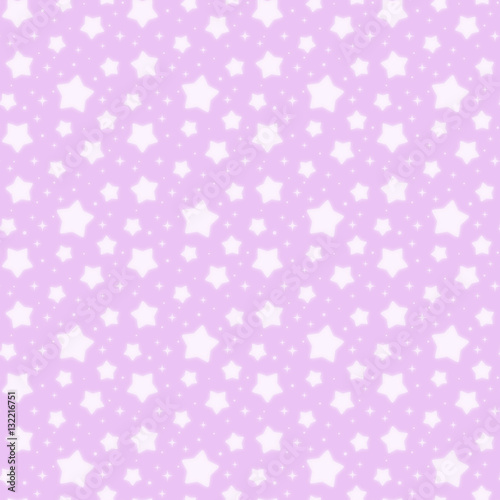 ファンシーでかわいい 星とキラキラの幻想的なパステルカラーシームレスパターン 紫色 Stock Illustration Adobe Stock