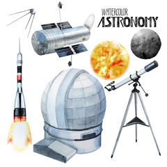 watercolor astronomy collection