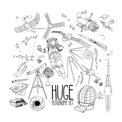 Wall Mural - Graphic astronomy set