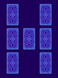 Relationship tarot spread. Tarot cards back side, vector