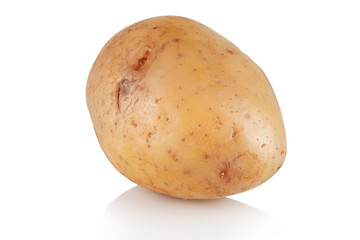 potatoes on white background