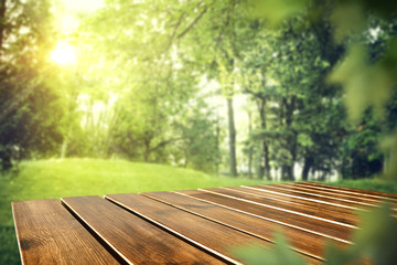 Poster - table background and spring time 