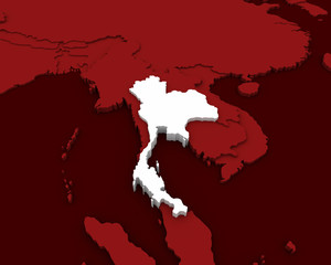 Wall Mural - thailand map 3D rendering