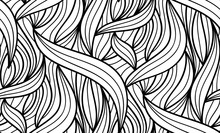 Vector Floral Background Of Drawn Lines