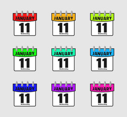 Aufkleber - Collection calendar icon vector